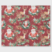 Kerstfeest Sinterklaas Cadeaupapier (Vlak)