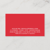 Kerstfeest - Sinterklaas - Drankje Ticket Informatiekaartje (Achterkant)