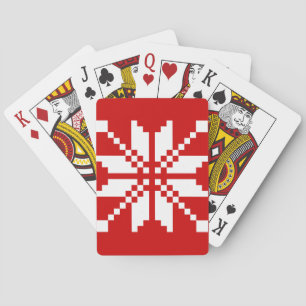 Kerstfeest snowflake pokerkaarten