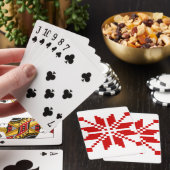 Kerstfeest snowflake speelkaarten (Insitu)
