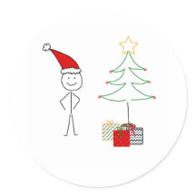 Kerstfeest sticker voor cadeaus en cadeaus