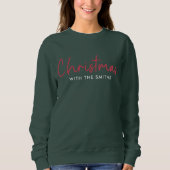 Kerstfeest | Stijlvol Trendy Forest Green Trui (Voorkant)