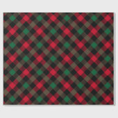 kerstfeest Tartan Pset Cadeaupapier (Vlak)