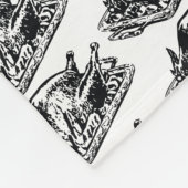 kerstfeest Thanksgiving Vintage Turkije Monogramme Fleece Deken (Hoek)