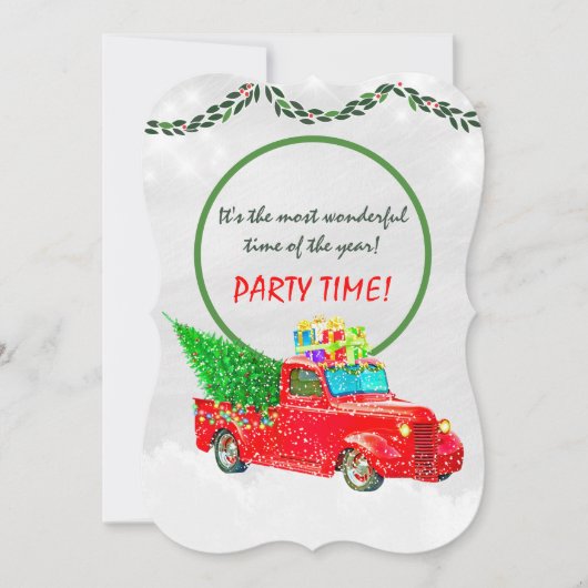 Kerstfeest Tijd Kaart (Voorkant)