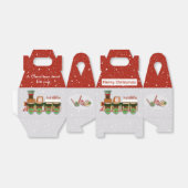 Kerstfeest traktatie bedankdoosjes (Uitgevouwen)