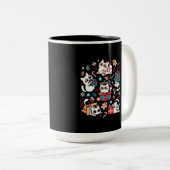 Kerstfeest Tweekleurige Koffiemok (Voorkant rechts)