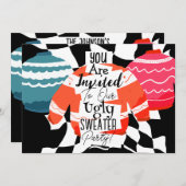 Kerstfeest Ugly Sweater Party Kaart (Voorkant / Achterkant)