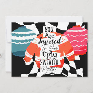 Kerstfeest Ugly Sweater Party Kaart