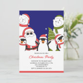 Kerstfeest uitnodigen Cool Santa Beer Kaart (Staand voorkant)