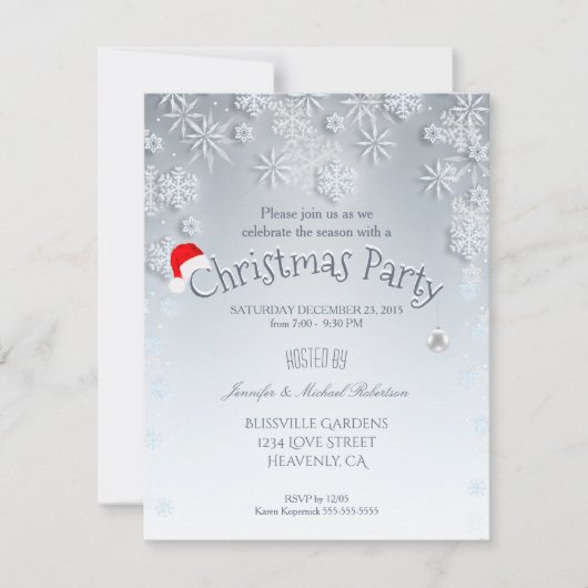 Kerstfeest Uitnodiging (Voorkant)