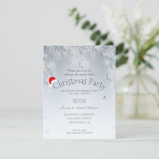 Kerstfeest Uitnodiging (Staand voorkant)