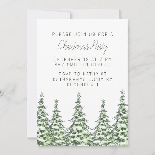 Kerstfeest Uitnodiging (Voorkant)