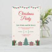 Kerstfeest Uitnodiging (Staand voorkant)