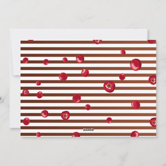 Kerstfeest Uitnodiging Cranberry Bundt Cake (Achterkant)