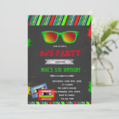 Kerstfeest uitnodiging jaren 80 (Staand voorkant)