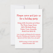 Kerstfeest uitnodiging rendieren paarse (Achterkant)