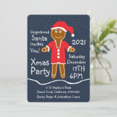 Kerstfeest uitnodiging Sinterklaas in peperkoek vo (Staand voorkant)