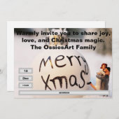 Kerstfeest uitnodiging template (Voorkant / Achterkant)