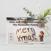 Kerstfeest uitnodiging template (Staand voorkant)