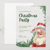 Kerstfeest Uitnodiging Vakantie Party (Voorkant / Achterkant)