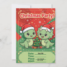 Kerstfeest uitnodiging voor dinosauriërs