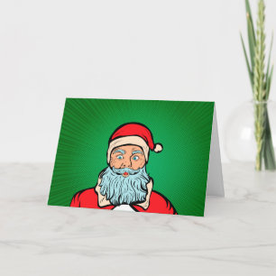 Kerstfeest uitnodiging voor een Pop Art kerstman f