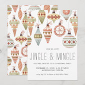 Kerstfeest Uitnodiging voor Jingle & Mingle (Voorkant / Achterkant)