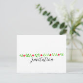 Kerstfeest Uitnodiging, waterverf kerst Briefkaart (Staand voorkant)