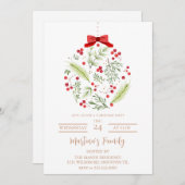 Kerstfeest uitnodigingen Kerstmis feestdag (Voorkant / Achterkant)