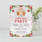 Kerstfeest Uitnodigingen Vakantie Party (Staand voorkant)