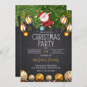 Kerstfeest Uitnodigingen Vakantie Party (Voorkant / Achterkant)