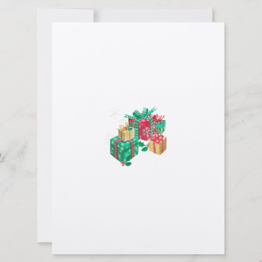 Kerstfeest Uitnodigingsbrief Kaart (Achterkant)