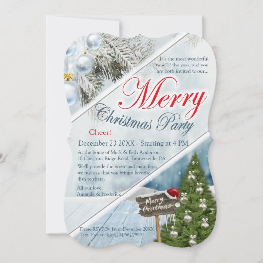 Kerstfeest van het jaar kaart (Voorkant)