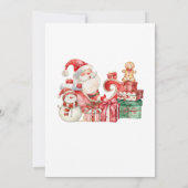 Kerstfeest van Santa Winter Gingerbread Kaart (Achterkant)