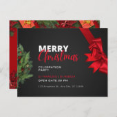 Kerstfeest Viering Feest Uitnodiging Postkaart (Voorkant / Achterkant)