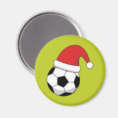 Kerstfeest Voetbal met Sinterklaas Pet Magneet (Voorkant / Achterkant)