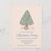 Kerstfeest vrolijk en helder kerstboom kaart (Voorkant / Achterkant)