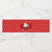 Kerstfeest Waterfles Etiket (Enkel label)