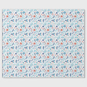 Kerstfeest Waterverf Holly Foliage Pattern Cadeaupapier (Vlak)