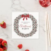 Kerstfeest Waterverf krans Servet (Insitu)