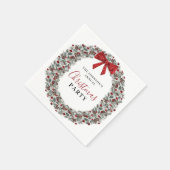 Kerstfeest Waterverf krans Servet (Hoek)