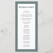 kerstfeest | Waterverf Winter Wedding Ceremonie Programma (Achterkant)