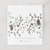 kerstfeest | Waterverf winterbruiloft van Elegant (Buitenkant ongevouwen)