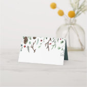 kerstfeest | Waterverf winterbruiloft van Elegant (Achterkant)