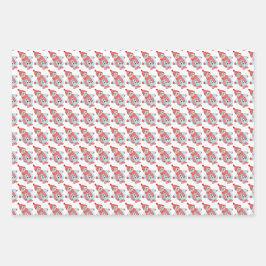 Kerstfeest wenskaart van een sneeuwpop inpakpapier vel