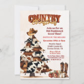 Kerstfeest Westerne uitnodiging (Voorkant)