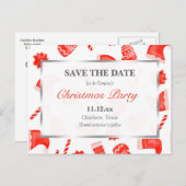 kerstfeest | Winterpatroonkerstfeest Briefkaart (Voorkant / Achterkant)