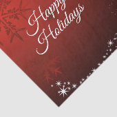 Kerstfeest Witte sterren Boom Rode sneeuwvlokken Tissuepapier (Detail)