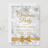 Kerstfeest Zilveren Winter Sparkle Gold Lint Kaart (Voorkant)